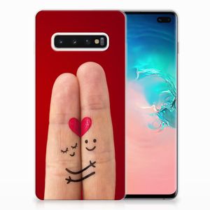 Samsung Galaxy S10 Plus Silicone Back Cover Liefde - Origineel Romantisch Cadeau