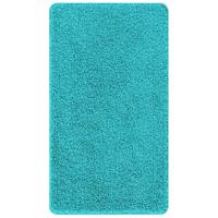 vidaXL Turquoise Microvezel Badmat Antislip Zacht Aanvoelend Tapijt Absorberend 70X120 cm Decoratieve Badkamer Vloer Binnen Modern Rubber Achterkant