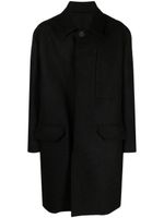 Rick Owens manteau en laine vierge Jumbo à simple boutonnage - Marron - thumbnail