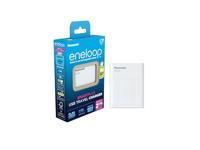 Panasonic eneloop SmartPlus USB Travel lader, voor 1-4 AA/AAA Ni-MH-batterijen, USB-uitgang & 10 veiligheidsfuncties, incl 4 eneloop AA, verbeterde capaciteit van min. 2000 mAh