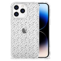 iPhone 14 Pro Doorzichtige Silicone Hoesje Stripes Dots