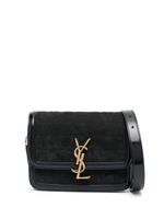 Saint Laurent sac porté épaule à plaque logo YSL - Noir