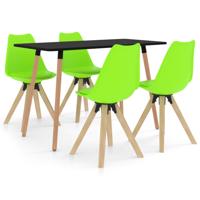 vidaXL 5-delige Eethoek groen