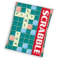 Fleece plaid Scrabble 150 x 200 cm - thumbnail