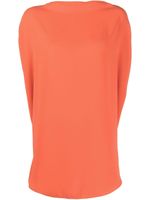 MM6 Maison Margiela blouse sans manches à col montant - Orange