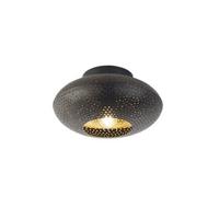 QAZQA Oosterse plafondlamp zwart met goud 25 cm - Radiance