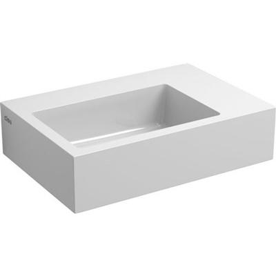 Fontein Clou Flush 2 Rechthoek 36x24.5x9cm Mineraalmarmer Wit 1 Voorbewerkte Kraangat Fontein Clou Flush 2 Rechthoek 36x24.5x9cm Mineraalmarmer Wit 1 Voorbewerkte Kraangat