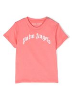 Palm Angels Kids t-shirt en coton à logo imprimé - Rose