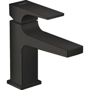 Hansgrohe Metropol toiletkraan 100 met push open waste met voorsprong vaste uitloop 12.7cm mat zwart 32500670