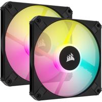 Corsair iCUE AF120 RGB SLIM 120 mm Duoset case fan 4-pins PWM fan-connector, Incl. Lighting Node CORE