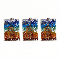 Orgonite Hanger Koperen Spiraal Vierkant Chakra - thumbnail