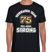 Bellatio Decorations Verkleed shirt voor heren - veteranen - zwart - verjaardag - 75 jaar 2XL  -