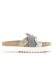 Maruti Maruti - Bari slippers Pixel Offwhite Blauw Leer Geen Dames