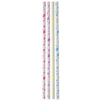 Drinkrietjes - papier - 40x - multicolor - 19,5 cm - rietjes