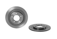 Remschijf COATED DISC LINE BREMBO, Remschijftype: Massief, u.a. für Hyundai, KIA