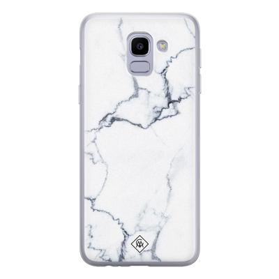 Samsung Galaxy J6 (2018) siliconen hoesje - Marmer grijs