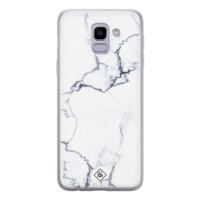 Samsung Galaxy J6 (2018) siliconen hoesje - Marmer grijs