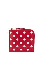 Comme Des Garçons Wallet portefeuille zippé à pois - Rouge