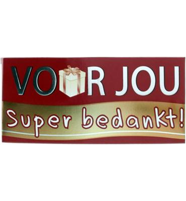 Voor Jou! Voor Jou! Wensreep Melk, Super Bedankt (70g) Voor Jou! Voor Jou! Wensreep Melk, Super Bedankt (70g)