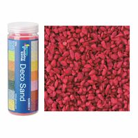 Grof decoratie zand/kiezels bordeaux rood 500 gram   - - thumbnail