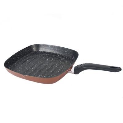 Aluminium grillpan Burgos vierkant met anti-aanbak laag 27 cm - Grilpannen Aluminium grillpan Burgos vierkant met anti-aanbak laag 27 cm - Grilpannen