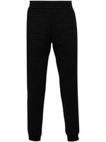 Moschino pantalon de jogging à logo en jacquard - Noir - thumbnail