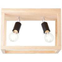 Brilliant Houten plafondlamp Nerea dubbel 99437/35