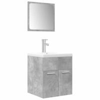 vidaXL 3-delige Badkamermeubelset bewerkt hout betongrijs, badkamerkast, toiletopbergkast, badkamerkast, badkameropbergkast, badkast, wasruimtekast