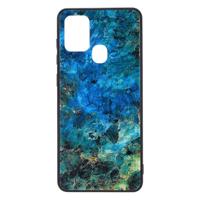 Shop4 - Samsung Galaxy A21s Hoesje - Harde Back Case Marmer Kleurrijk