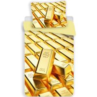 Goud Dekbedovertrek Gold Bars