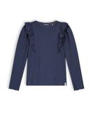 NoNo Meisjes shirt jersey rib - Keo - Navy blauw