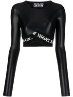 Versace Jeans Couture haut crop à bande logo - Noir - thumbnail