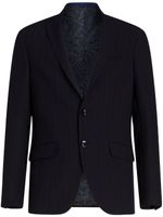 ETRO blazer en laine à revers crantés - Noir - thumbnail