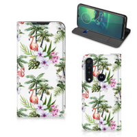 Motorola G8 Plus Hoesje maken Flamingo Palms - thumbnail