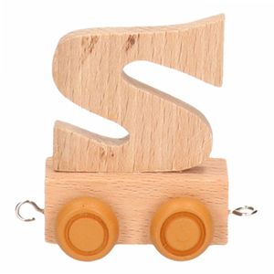 Houten letter treintje S   -