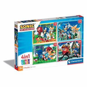 Clementoni Supercolor 4in1 Puzzel Sonic the Hedgehog 12-24 Stukjes