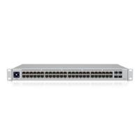Ubiquiti Networks UniFi USW-48-POE-EU netwerkswitch, Gigabit Ethernet (10/100/1000), Ethernet-aansluiting, ondersteunt stroomvoorziening via deze poort (PoE), zilverkleurig
