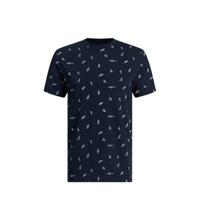 WE Fashion T-shirt met all over print heavy blue