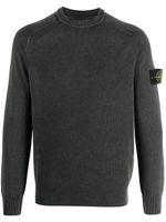 Stone Island sweat en laine vierge à patch logo - Gris