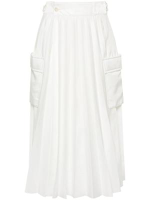 sacai Midi-plooirok - Wit