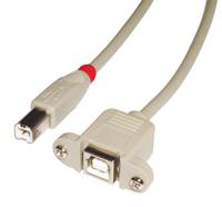 LINDY USB-kabel USB 2.0 USB-B stekker, USB-B bus 0.50 m Grijs 31800 - thumbnail