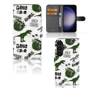 Telefoonhoesje met Pasjes voor Samsung Galaxy S24 Dinosaurus