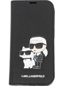 Karl Lagerfeld coque d'iPhone 14 Pro Karl & Choupette - Noir