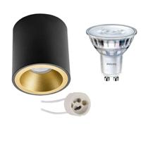 Philips - Opbouwspot Set - Sceneswitch 827 36d - Pragmi Cliron Pro - Gu10 Fitting - Dimbaar - Opbouw Rond - Mat