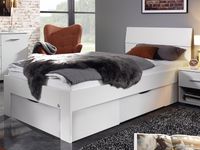 Bed FLASH 90x200 cm wit met lades - thumbnail