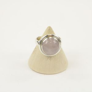 Zilveren Ring met Rozenkwarts Maat 16,5 (Sterling Zilver 925)