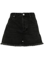 ISABEL MARANT short en jean Lesia à bords frangés - Noir