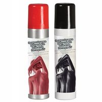 Guirca Haarspray/bodypaint spray - 2x kleuren - rood en zwart - 75 ml - thumbnail