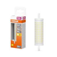 OSRAM LED Line LED-lamp met gloeidraad, heldere kunststof lichtbehuizing, 20 W, R7s retrofit-sokkel, EEK D, 3000 lm, 3000 K warmwit licht voor algemene verlichting.