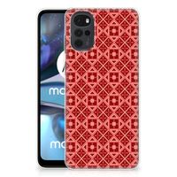 Motorola Moto G22 TPU bumper Batik Rood - thumbnail